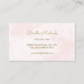 Carte De Visite Chic coiffeur Soft Rose FAUX Parties scintillant S (Dos)