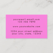 Carte De Visite Chic Coral Orange Hot Rose (Dos)