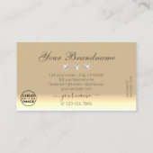 Carte De Visite Chic Crème Beige Ombre Sparkling Diamonds Ajouter (Dos)