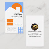 Carte De Visite Chic Cute Sunny Home Picket Fence Realty (Devant / Derrière)