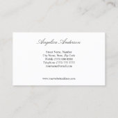 Carte de visite chic de boutique de mode (Dos)