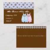 Carte de visite CHIC de boutique des vêtements des (Devant / Derrière)