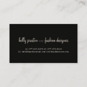 Carte de visite chic de concepteur (Dos)