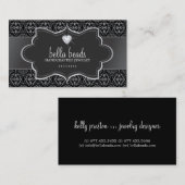 Carte de visite chic de concepteur de bijoux (Devant / Derrière)