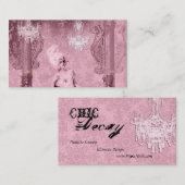 Carte de visite chic de concepteur de délabrement (Devant / Derrière)