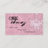 Carte de visite chic de concepteur de délabrement (Dos)