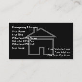 Carte De Visite chic de constructeur de maison (Dos)