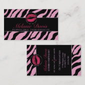 Carte de visite chic de cosmétologie (Devant / Derrière)