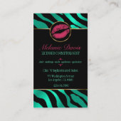Carte de visite chic de cosmétologie (Dos)