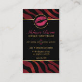 Carte de visite chic de cosmétologie (Dos)