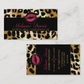 Carte de visite chic de cosmétologie (Devant / Derrière)