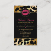 Carte de visite chic de cosmétologie (Dos)