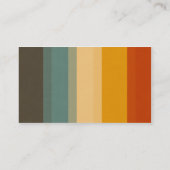 Carte de visite chic de couleurs d'automne (Dos)