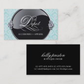 Carte de visite chic de damassé (Devant / Derrière)