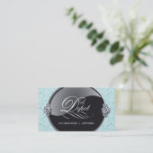 Carte de visite chic de damassé (Debout devant)