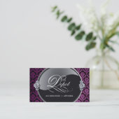 Carte de visite chic de damassé (Debout devant)