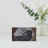 Carte de visite chic de damassé (Debout devant)