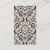 Carte de visite chic de damassé Brown d'Ella #5 (Dos)