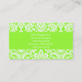 Carte de visite chic de damassé de chaux d'Ella (Dos)