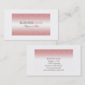 Carte de visite chic de damassé rose chic moderne (Devant / Derrière)