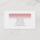 Carte de visite chic de damassé rose chic moderne (Dos)