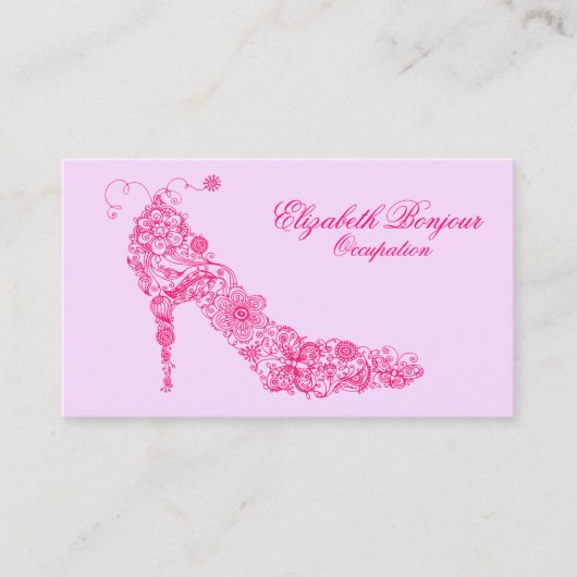 Carte de visite chic de ~ de chaussure (Devant)