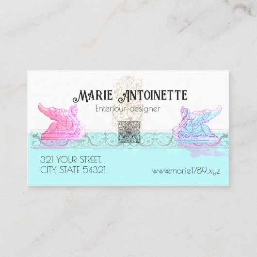 Carte De Visite Chic de décoration Renaissance (Dos)