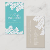 CARTE DE VISITE CHIC DE DESSINATEUR D'INTÉRIEURS (Devant / Derrière)