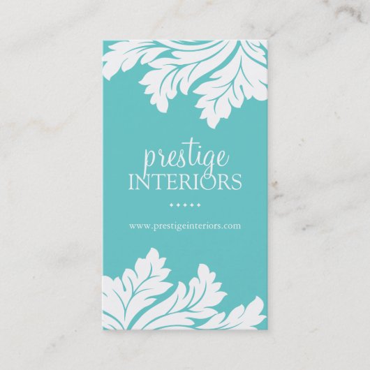 CARTE DE VISITE CHIC DE DESSINATEUR D'INTÉRIEURS (Devant)