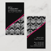 Carte de visite chic de dessinateur d'intérieurs (Devant / Derrière)