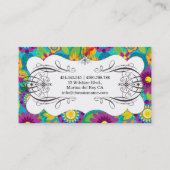 Carte de visite chic de flower power (Dos)