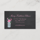 Carte de visite chic de guirlande de tableau de (Dos)