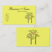 Carte de visite chic de jaune de boutique (Devant / Derrière)