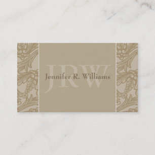 Carte de visite chic de Latte de monogramme