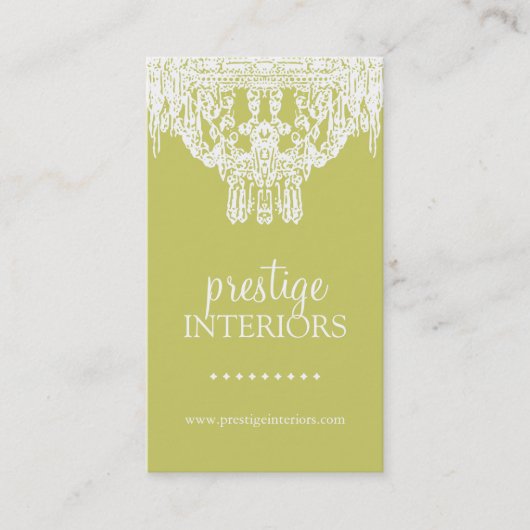 CARTE DE VISITE CHIC DE LUSTRE (Devant)