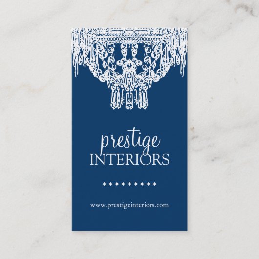 CARTE DE VISITE CHIC DE LUSTRE (Devant)