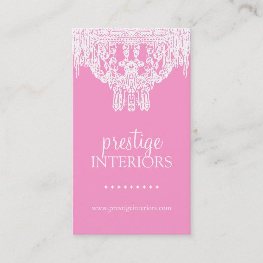 CARTE DE VISITE CHIC DE LUSTRE (Devant)