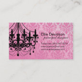 Carte de visite chic de lustre de damassé (Dos)