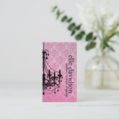 Carte de visite chic de lustre de damassé (Debout devant)