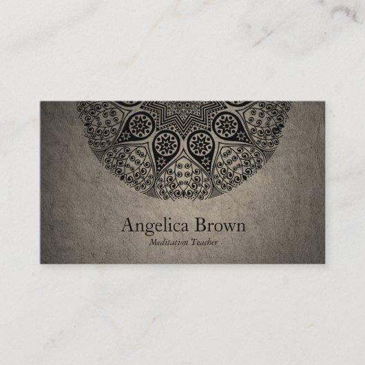 Carte de visite chic de mandala (Devant)