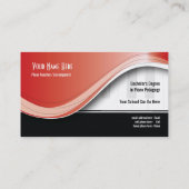 Carte de visite chic de professeur de piano (Dos)