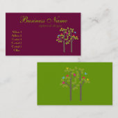 Carte de visite chic de prune de boutique (Devant / Derrière)