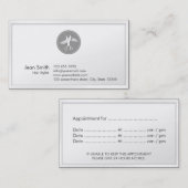 Carte de visite chic de rendez-vous de coiffeur (Devant / Derrière)