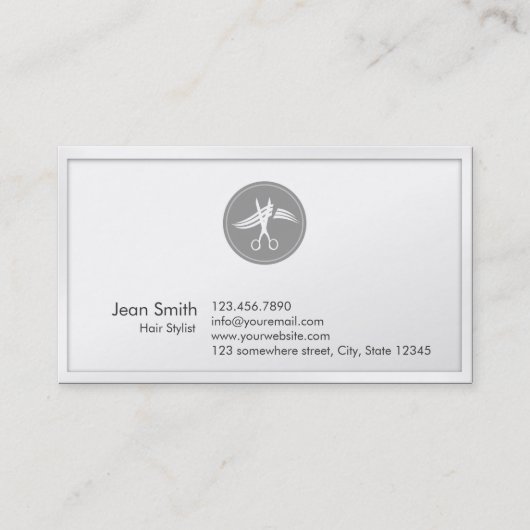 Carte de visite chic de rendez-vous de coiffeur (Devant)