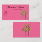 Carte de visite chic de rose de boutique (Devant / Derrière)