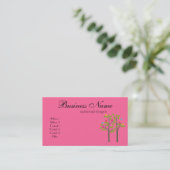 Carte de visite chic de rose de boutique (Debout devant)