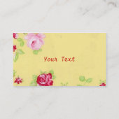Carte de visite chic de roses (Dos)