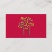 Carte de visite chic de rouge de boutique (Dos)