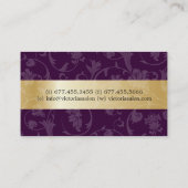 Carte de visite chic de salon (Dos)