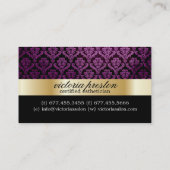 Carte de visite chic de salon (Dos)